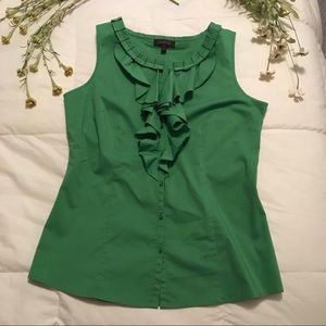 Button-down Ruffle Blouse